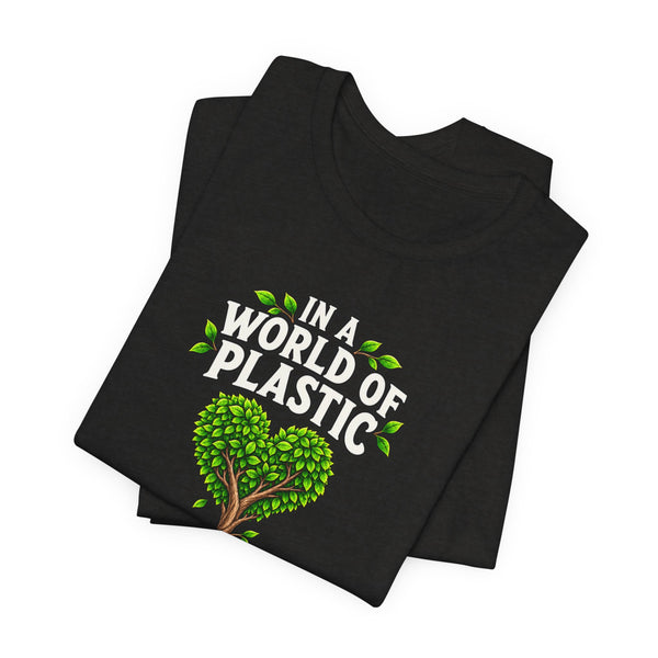 In a World of Plastic, Be a Tree — Eco Graphic Tee