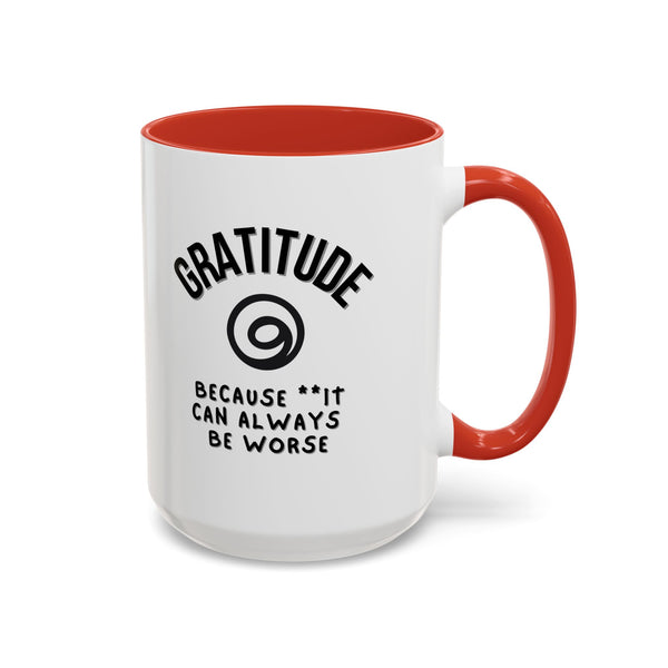 Gratitude Because Coffee Mug