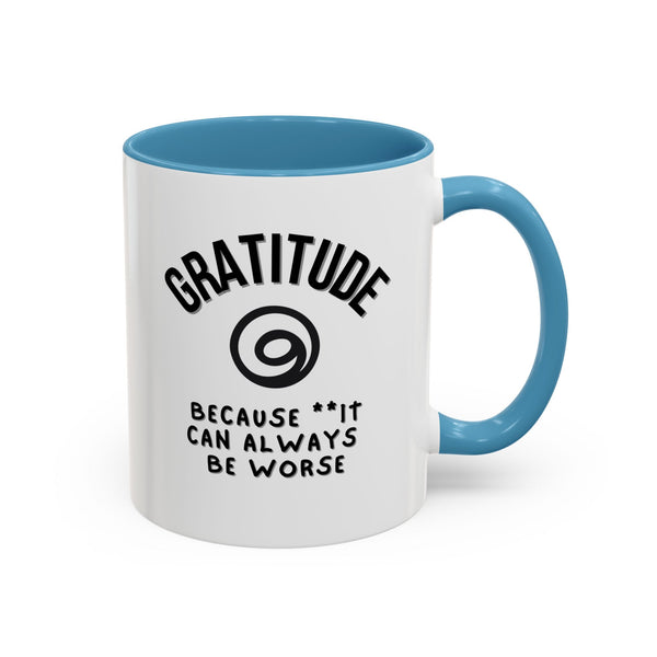 Gratitude Because Coffee Mug