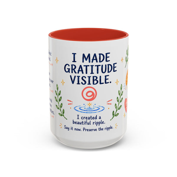 Giver Mug - I Made Gratitude Visible, whimsical watercolor
