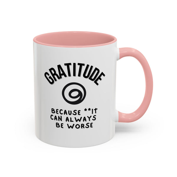 Gratitude Because Coffee Mug
