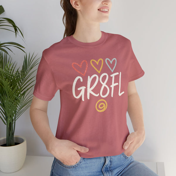 GR8FL Hearts Unisex Jersey Short Sleeve Tee