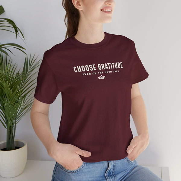 Choose Gratitude T-Shirt — Minimal Inspirational Tee