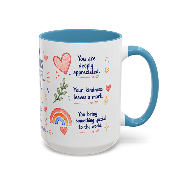 “A Few Reasons I'm GR8FL for You” 15 oz Gifted Mug — Whimsical Watercolor + GR8FL GIFTS™ Package