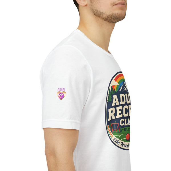 Adult Recess Club T-Shirt — Retro Outdoors Camping Tee (Life Needs Recess)