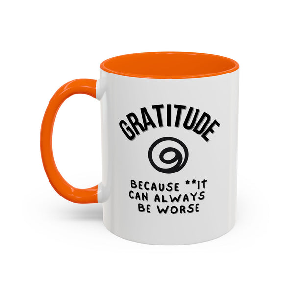 Gratitude Because Coffee Mug