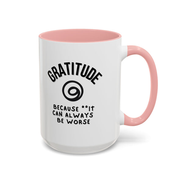Gratitude Because Coffee Mug