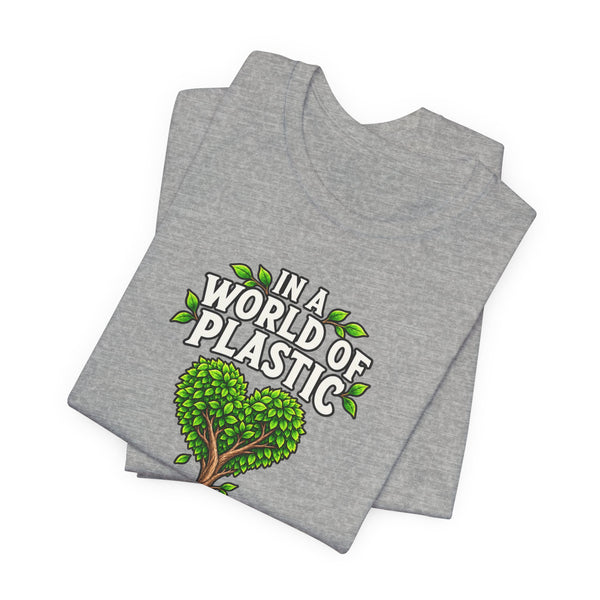 In a World of Plastic, Be a Tree — Eco Graphic Tee