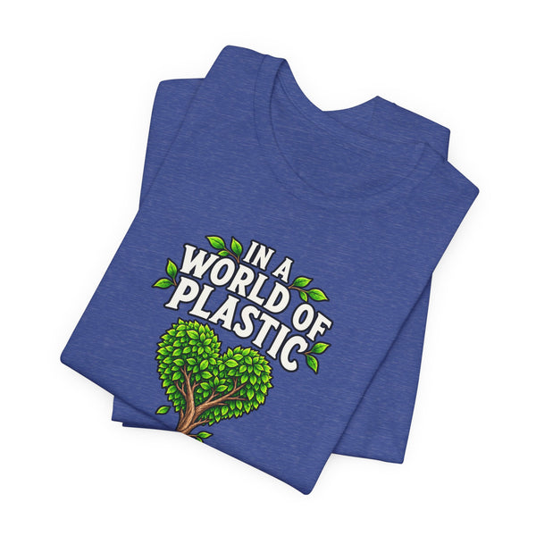 In a World of Plastic, Be a Tree — Eco Graphic Tee