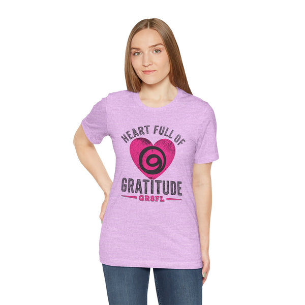 Heart Full of Gratitude Unisex Jersey Short Sleeve Tee