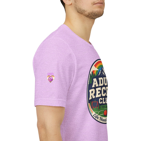 Adult Recess Club T-Shirt — Retro Outdoors Camping Tee (Life Needs Recess)