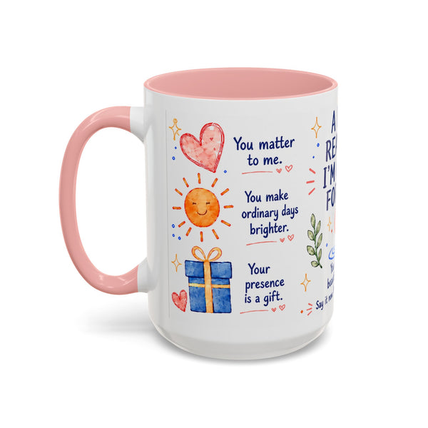 “A Few Reasons I'm GR8FL for You” 15 oz Gifted Mug — Whimsical Watercolor + GR8FL GIFTS™ Package