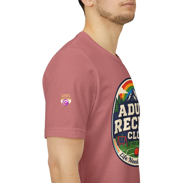 Adult Recess Club T-Shirt — Retro Outdoors Camping Tee (Life Needs Recess)