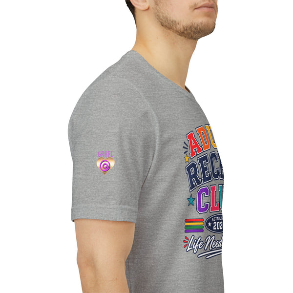 Adult Recess Club T-Shirt – Life Needs Recess Retro Rainbow Graphic Tee