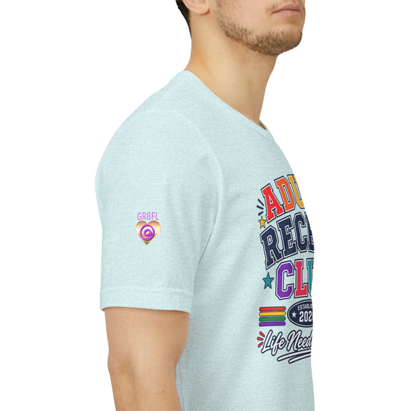 Adult Recess Club T-Shirt – Life Needs Recess Retro Rainbow Graphic Tee