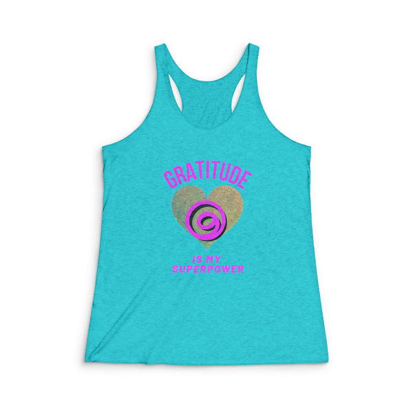 Gratitude Is My Superpower Racerback Tank Top