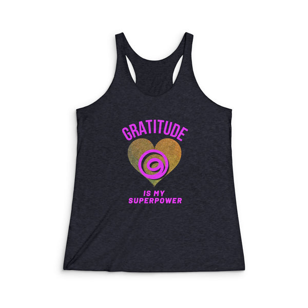 Gratitude Is My Superpower Racerback Tank Top