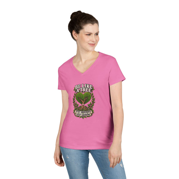 Be Like a Tree — Ladies V-Neck Tee