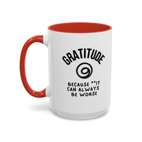 Gratitude Because Coffee Mug