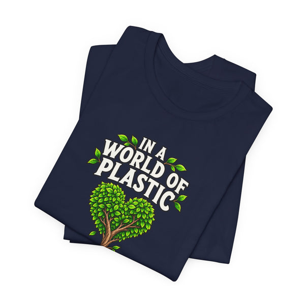 In a World of Plastic, Be a Tree — Eco Graphic Tee