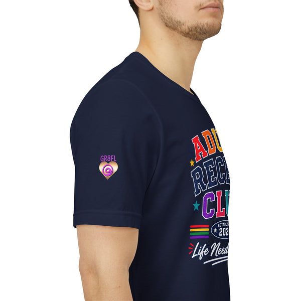 Adult Recess Club T-Shirt – Life Needs Recess Retro Rainbow Graphic Tee