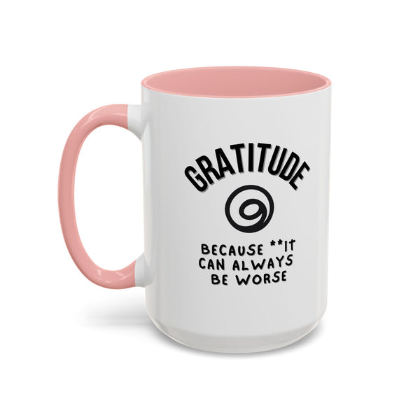 Gratitude Because Coffee Mug