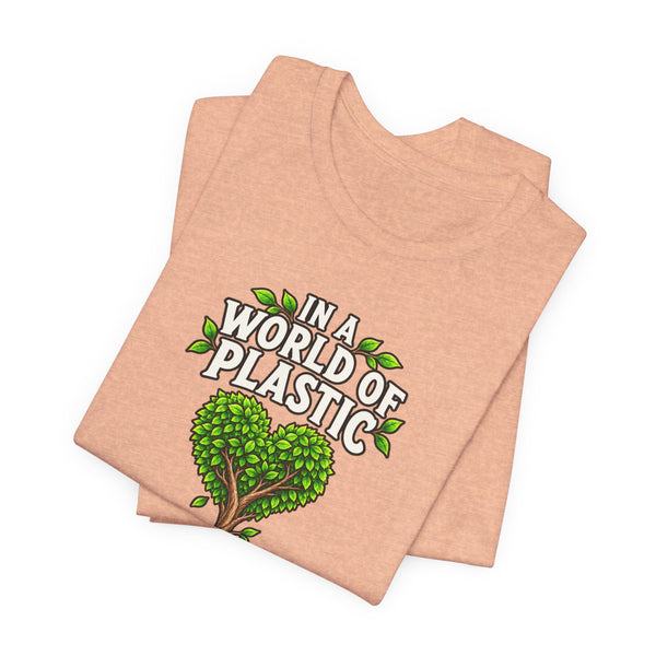 In a World of Plastic, Be a Tree — Eco Graphic Tee