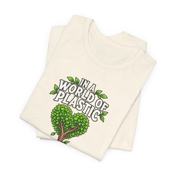 In a World of Plastic, Be a Tree — Eco Graphic Tee