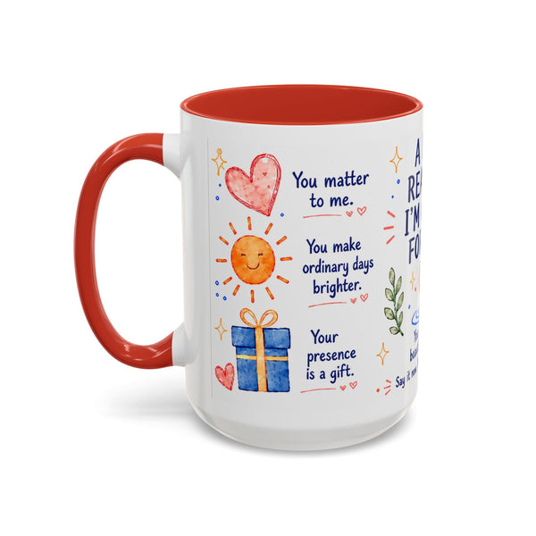 “A Few Reasons I'm GR8FL for You” 15 oz Gifted Mug — Whimsical Watercolor + GR8FL GIFTS™ Package