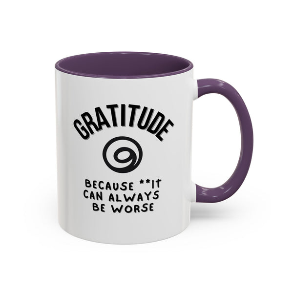 Gratitude Because Coffee Mug