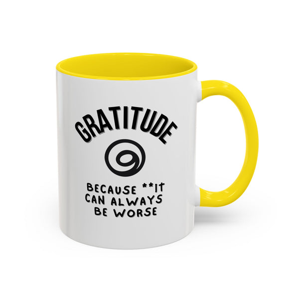 Gratitude Because Coffee Mug