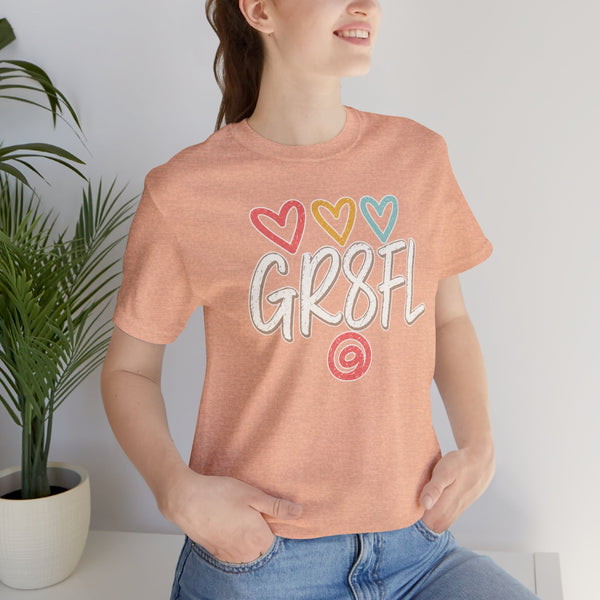 GR8FL Hearts Unisex Jersey Short Sleeve Tee