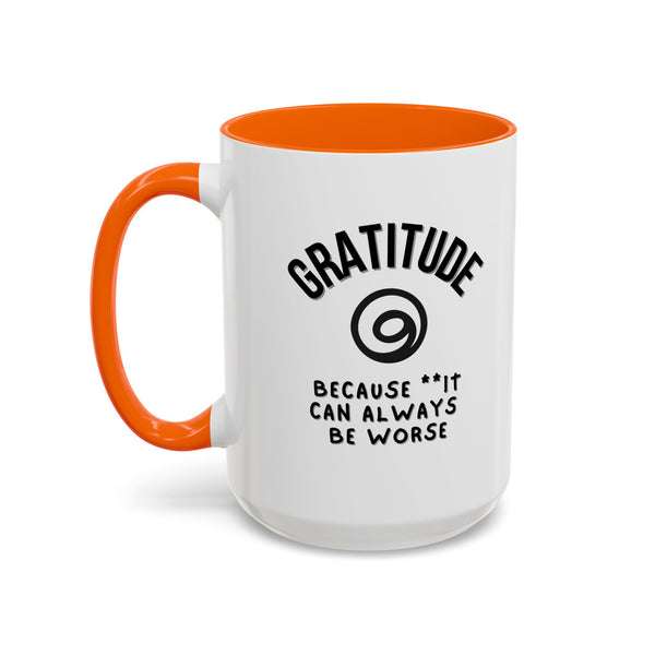 Gratitude Because Coffee Mug