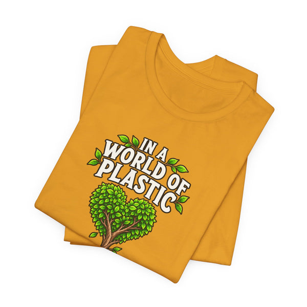 In a World of Plastic, Be a Tree — Eco Graphic Tee