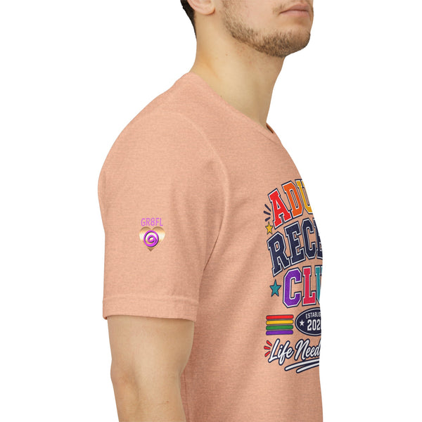 Adult Recess Club T-Shirt – Life Needs Recess Retro Rainbow Graphic Tee