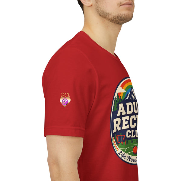 Adult Recess Club T-Shirt — Retro Outdoors Camping Tee (Life Needs Recess)