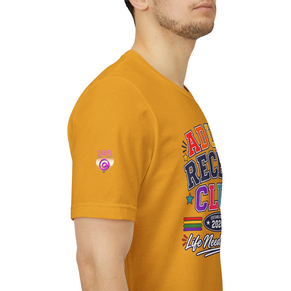 Adult Recess Club T-Shirt – Life Needs Recess Retro Rainbow Graphic Tee
