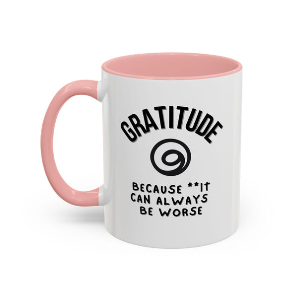 Gratitude Because Coffee Mug