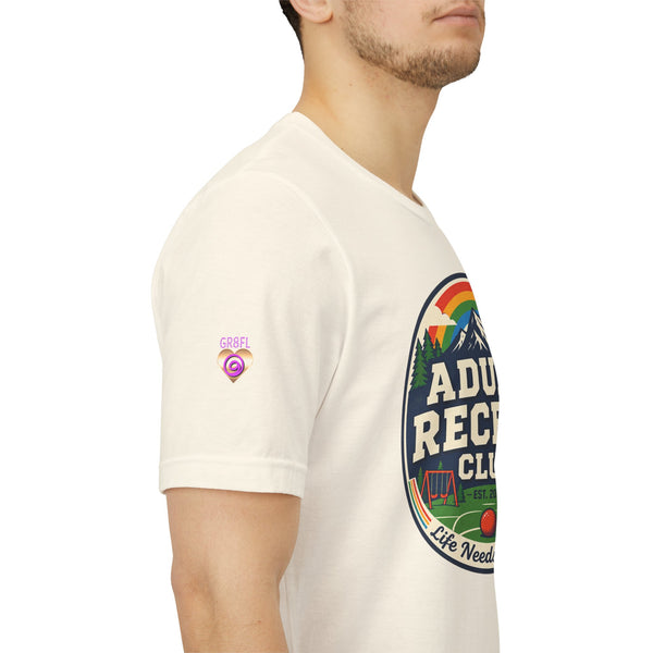 Adult Recess Club T-Shirt — Retro Outdoors Camping Tee (Life Needs Recess)