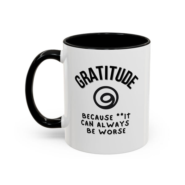 Gratitude Because Coffee Mug