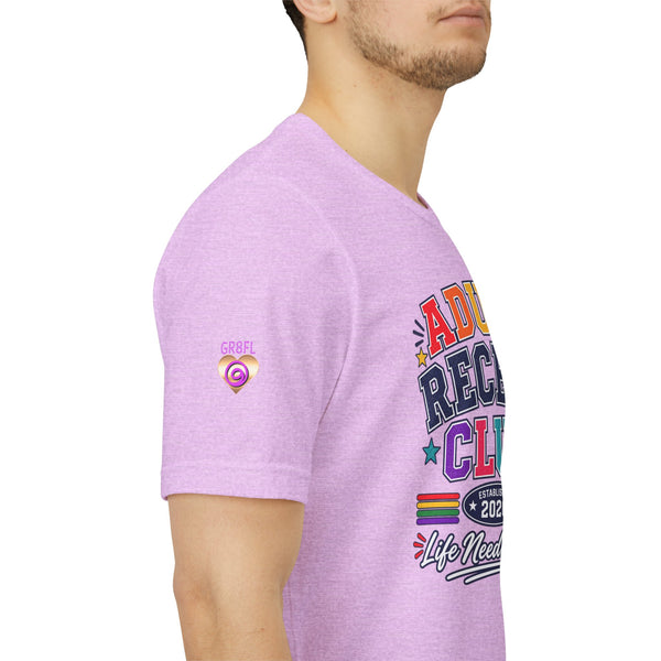 Adult Recess Club T-Shirt – Life Needs Recess Retro Rainbow Graphic Tee