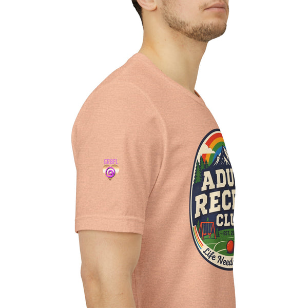 Adult Recess Club T-Shirt — Retro Outdoors Camping Tee (Life Needs Recess)