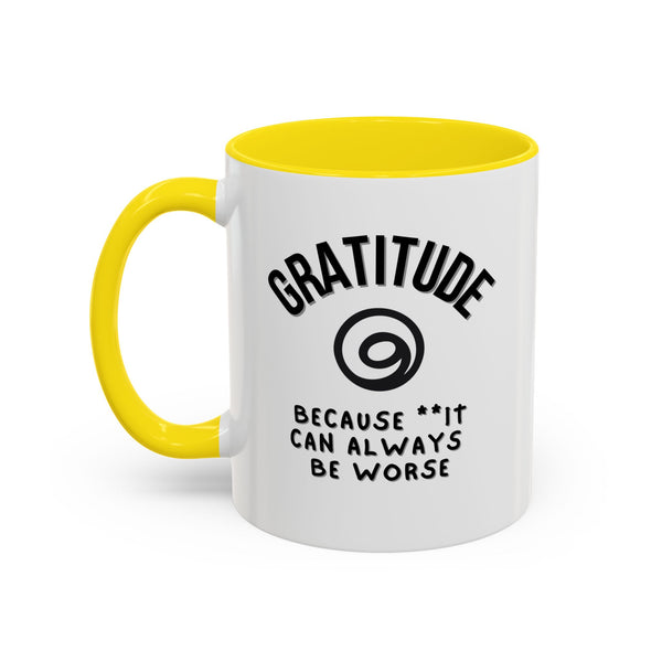Gratitude Because Coffee Mug