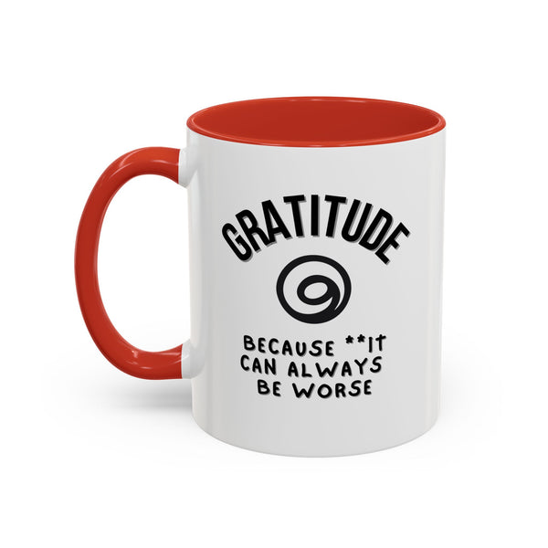 Gratitude Because Coffee Mug