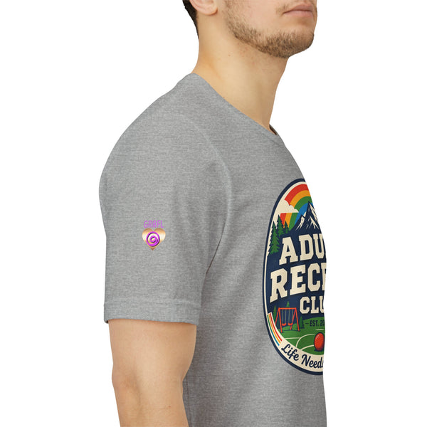 Adult Recess Club T-Shirt — Retro Outdoors Camping Tee (Life Needs Recess)
