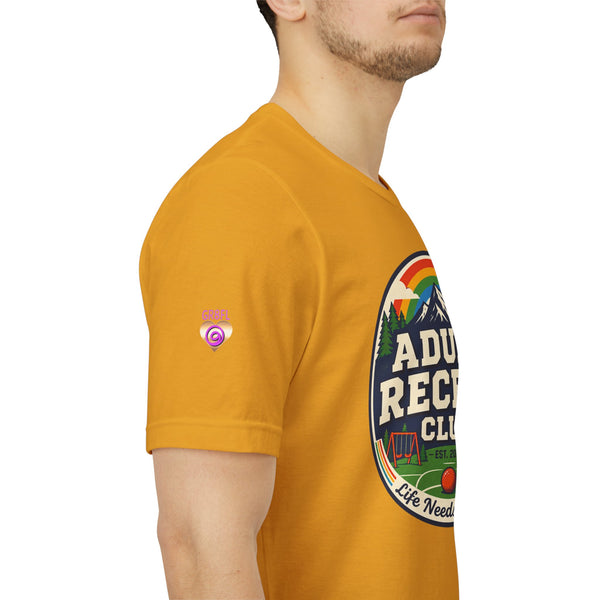 Adult Recess Club T-Shirt — Retro Outdoors Camping Tee (Life Needs Recess)