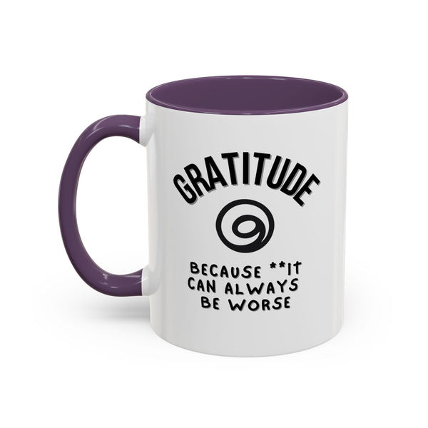 Gratitude Because Coffee Mug