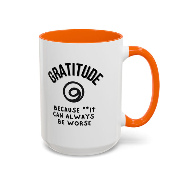 Gratitude Because Coffee Mug