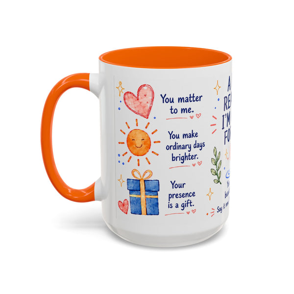 “A Few Reasons I'm GR8FL for You” 15 oz Gifted Mug — Whimsical Watercolor + GR8FL GIFTS™ Package