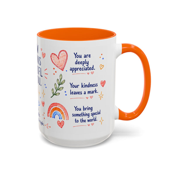 “A Few Reasons I'm GR8FL for You” 15 oz Gifted Mug — Whimsical Watercolor + GR8FL GIFTS™ Package